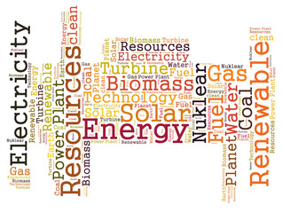 ENERGY recources word cloud