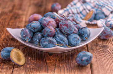 Plums, selective focus