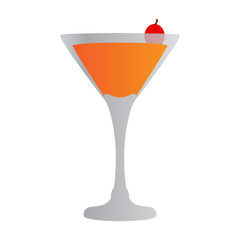 Isolated cocktail on a white background, Vector illustration