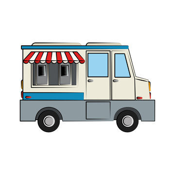 food truck sideview  icon image vector illustration design 