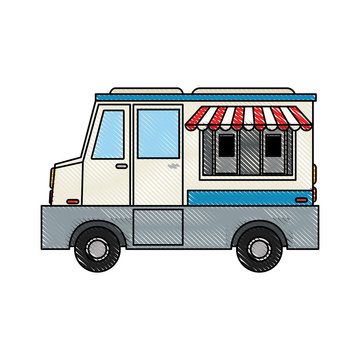 food truck sideview  icon image vector illustration design 