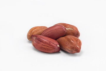 peanuts on a white background
