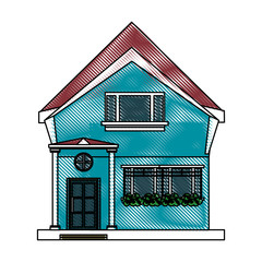 classic family house or home icon image vector illustration design 