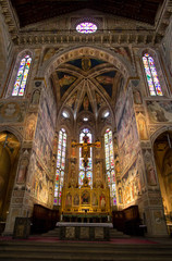 Fototapeta premium The interior of the Basilica of Santa Croce