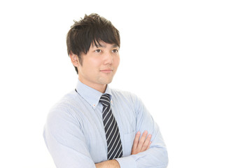 微笑むビジネスマン