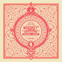 Vintage label design for Whiskey and Wine label