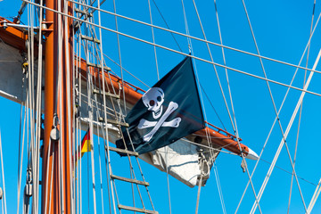 flying pirate flag