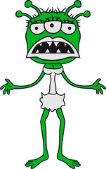 mädchen frau weiblichs exy heiß girl großer kopf gesicht monster fressen böse alien süß niedlich horror ausserirdischer halloween comic cartoon