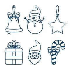 christmas holiday decoration set vector illustration graphic design