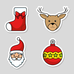 christmas holiday decoration set vector illustration graphic design
