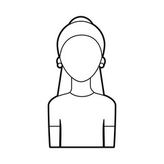 avatar woman portrait female person image vector illustration