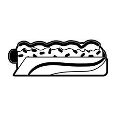 hot dog fast food icon image vector illustration design 