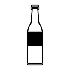 bottle with blank label icon image vector illustration design 