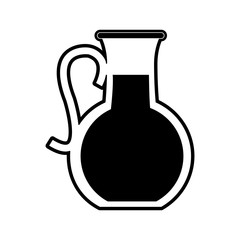 jug with beverage icon image vector illustration design 