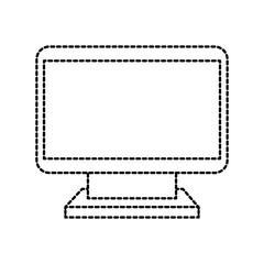 computer monitor device wireless technology icon vector illustration