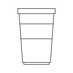 soda beverage in disposable cup icon image vector illustration design 