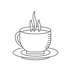 coffee cup icon over white background vector illustration
