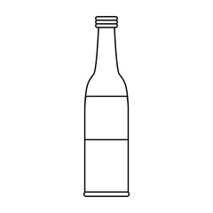 bottle with blank label icon image vector illustration design 