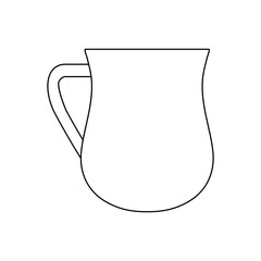 coffee cup icon over white background vector illustration