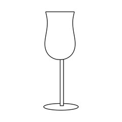 champagne glass icon over white background vector illustration