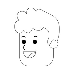 young happy man icon image vector illustration design 