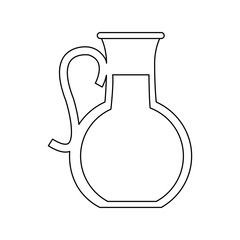 jug with beverage icon image vector illustration design 
