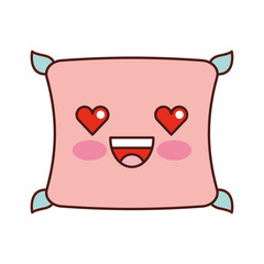 comfortable pillow cushion bedroom cloth vector illustration