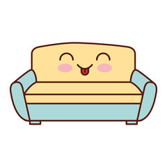 sofa furniture home decor comfort element vector illustration