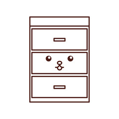wooden chest of drawers furniture material modern style vector illustration