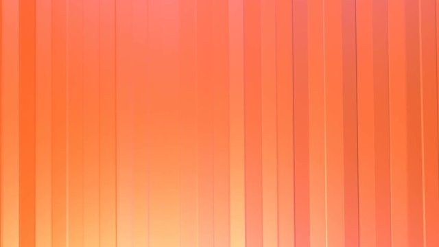 Abstract simple pink orange low poly 3D curtains as magnificent background. Soft geometric low poly motion background of shifting pure pink orange red polygons. 4K Fullhd seamless loop background