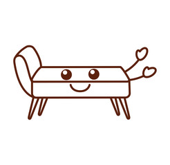 sofa divan or couch elegant furniture icon style interior vector illustration