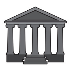 Isolated court building icon on a white background, Vector illustration