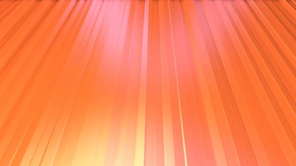 Abstract simple pink orange low poly 3D curtains as 3d cartoon background. Soft geometric low poly motion background of shifting pure pink orange red polygons. 4K Fullhd seamless loop background - Powered by Adobe