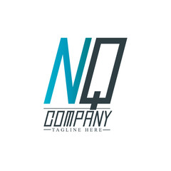 Initial Letter NQ Design Logo Template