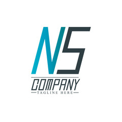 Fototapeta premium Initial Letter NS Design Logo Template