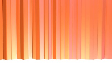 Abstract simple pink orange low poly 3D curtains as CG background. Soft geometric low poly motion background of shifting pure pink orange red polygons. 4K Fullhd seamless loop background - Powered by Adobe