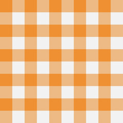 Orange Gingham seamless pattern. Texture from rhombus/squares for - plaid, tablecloths, clothes, shirts, dresses, paper, bedding, blankets, quilts and other textile products. Vector illustration.