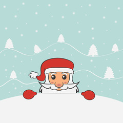 Santa Claus. Christmas card with space for your text and logo. Vector illustration.