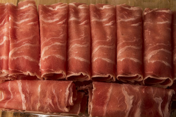Thin slices of beef