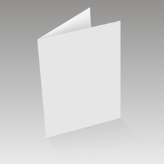 White paper isolated with soft shadow on white background. Vector illustration.