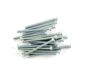 long screws isolated on white background