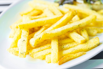 french fries on plate