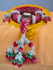 Lei of flowers for worship