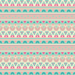 Seamless tribal ethno folk pattern in retro