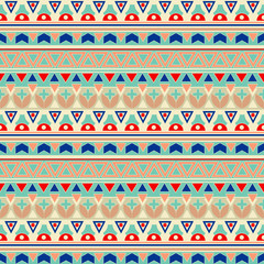 Seamless tribal ethno folk pattern in retro