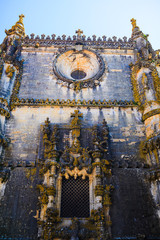 Beautiful monastery of the Order of Christ in the city of Tomar. Santarem District. Portugal.