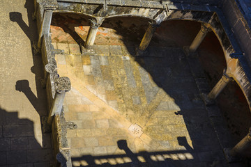 Beautiful monastery of the Order of Christ in the city of Tomar. Santarem District. Portugal.