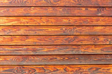 Background from brown horizontal wooden boards
