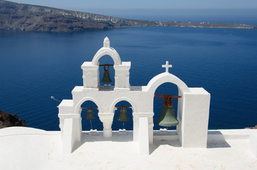Bells in Oia, Santorini, Greece