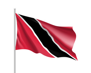 Waving flag of Trinidad